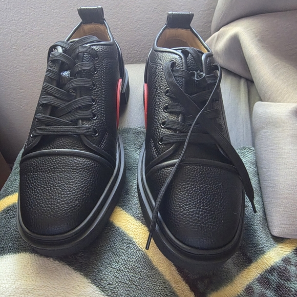 Christian Louboutin Black Sneakers with Red Detail - Picture 5 of 7